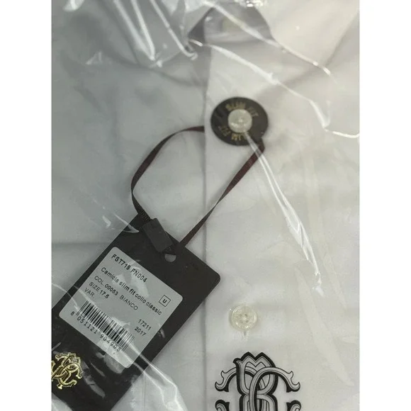 Roberto Cavalli Camicia Slim Fit Classic White Button Down Dress Shirt 17.5  Logo is available for purchase on au PAY Market - Imported Goods Online  Store Co.Ltd. | au PAY Market -